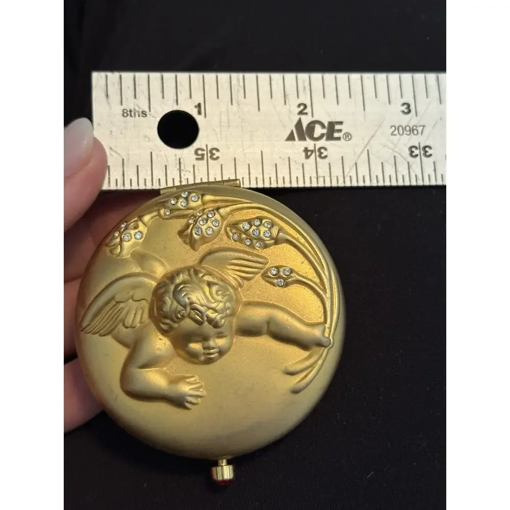 Vintage Estee Lauder July Angel Compact Lucidity Translucent Pressed Powder